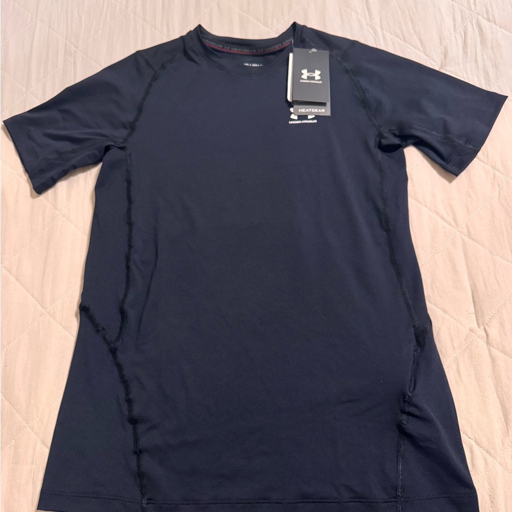 Under Armour Boy’s Short Sleeve HeatGear Tee - BLACK